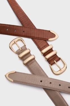 Brown Croc-Embossed Western Belt -Loeffler Randall Store HnwIl2lATTihJPJHS853WVahFfDk06zE 1