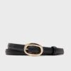 Black Oval Buckle Skinny Belt -Loeffler Randall Store IHTMT01g3Mx30gOmkH0NFrGxwcdTIGmK 1