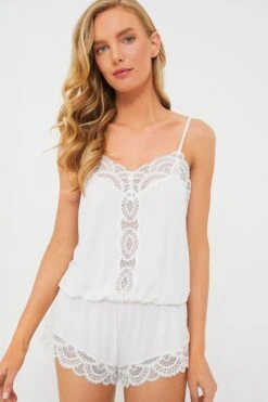 Eberjey White Mariana Romper