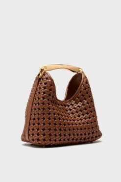 ELLEME Cognac Woven Leather Small Boomerang Bag -Loeffler Randall Store IcgW41xCAT1ag1YvUW1nCS1dMRCS02zn 3