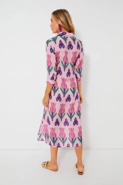 Sumba Pink Shirt Midi Dress -Loeffler Randall Store Ii6Y9UgoLx6Hp8YBcbwz8NmkARog0wfT 1