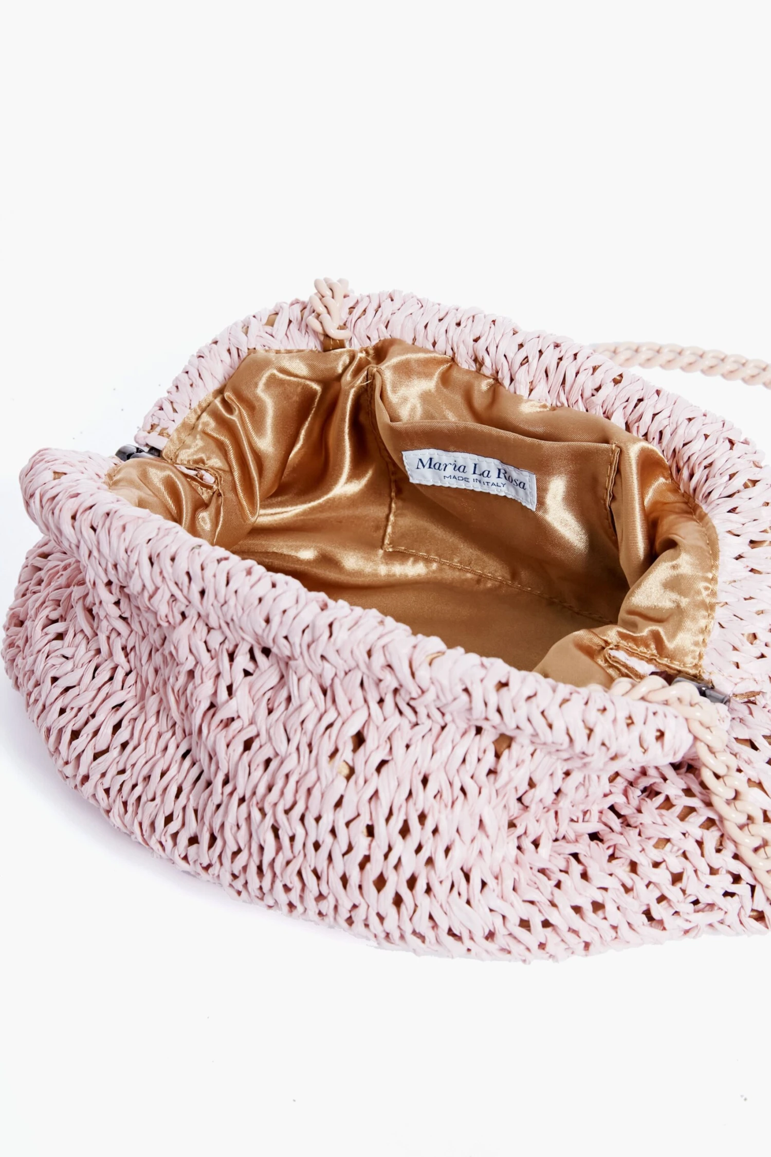 Pale Pink Raffia Game Clutch 4 Pale Pink Raffia Game Clutch - Image 4