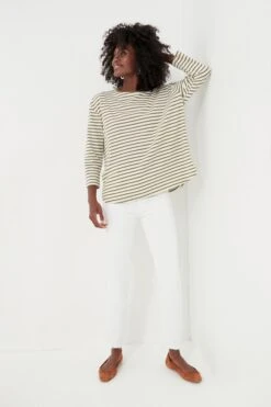 Olive Striped Knit Popover -Loeffler Randall Store JMoipyL0qi2YLrtNIG00hAsoo5ZzNkML 1
