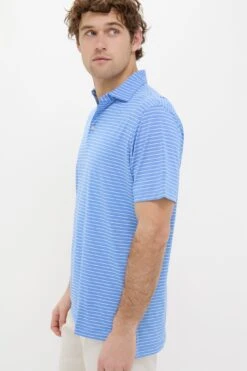 Peter Millar Blue Sea Winston Performance Mesh Polo -Loeffler Randall Store JaZMpD64PjvBkCmfrSkRUg7U0SoADlmg 1