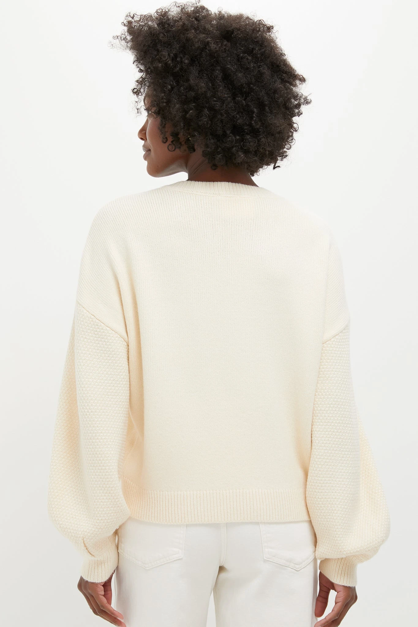 Cream Embroidered Floral Francine Sweater 4 Cream Embroidered Floral Francine Sweater - Image 4