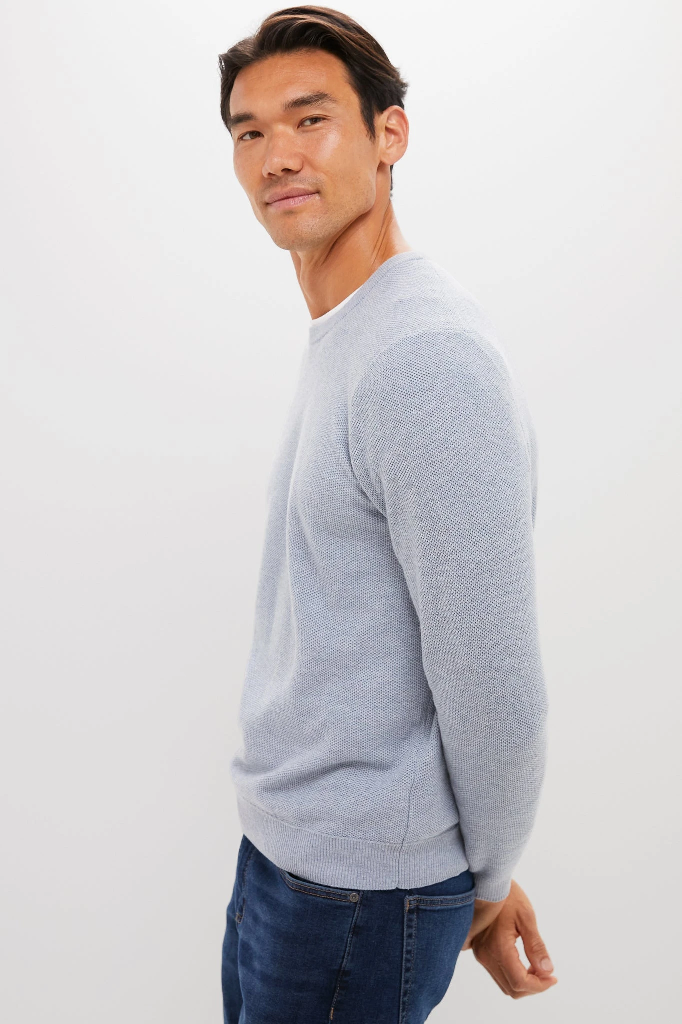 Marine Layer Misty Heather Gray Sweater Tee 3 Marine Layer Misty Heather Gray Sweater Tee - Image 3