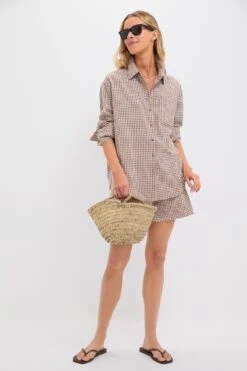 Mocha Cotton Gingham Augusta Shorts -Loeffler Randall Store LCuAOupUoSKY7cnsUDonz6pe1uVvOZDb 1