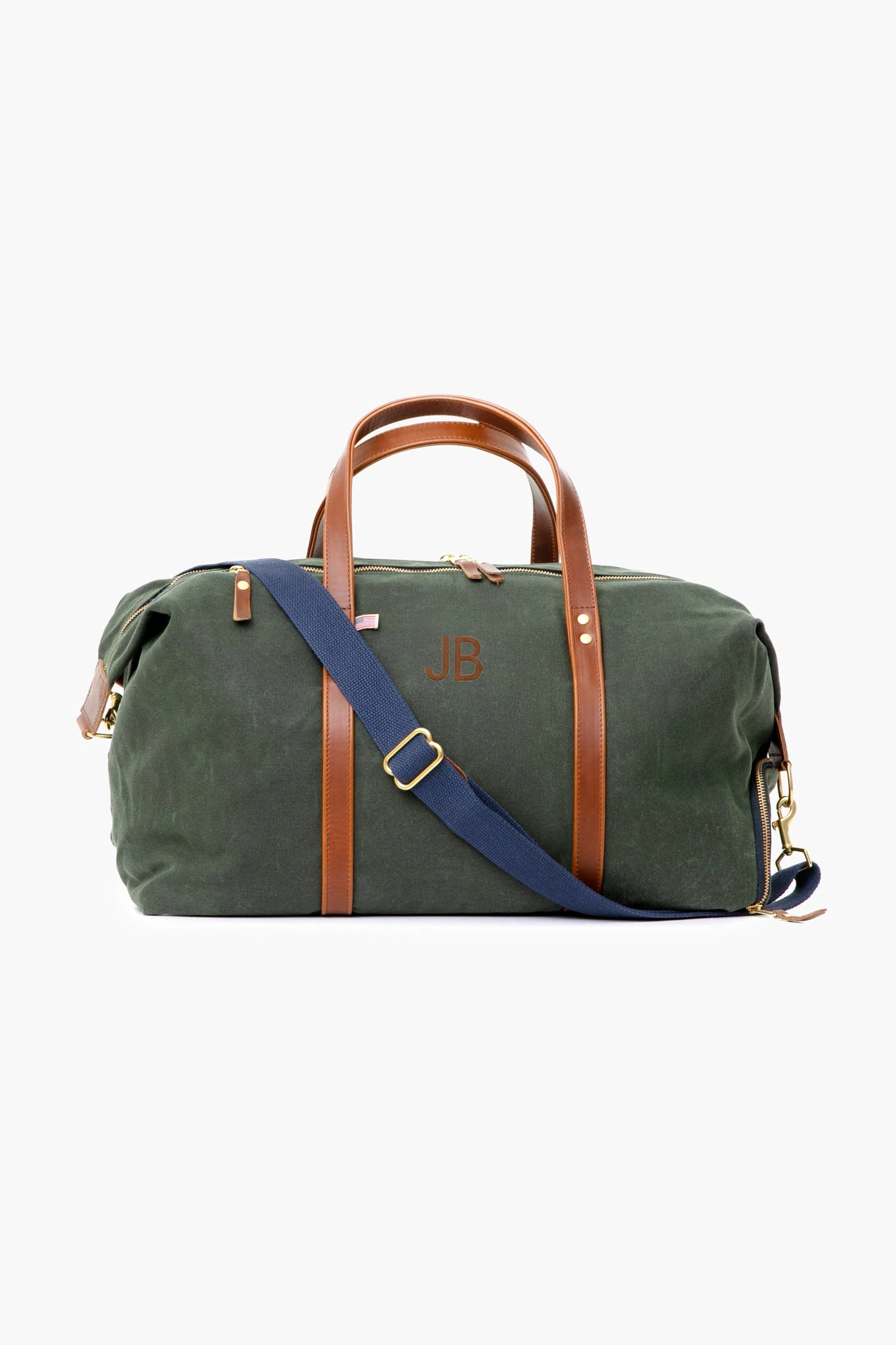 Hunter Green Waxed Canvas Heritage Weekender Duffel 1 Hunter Green Waxed Canvas Heritage Weekender Duffel