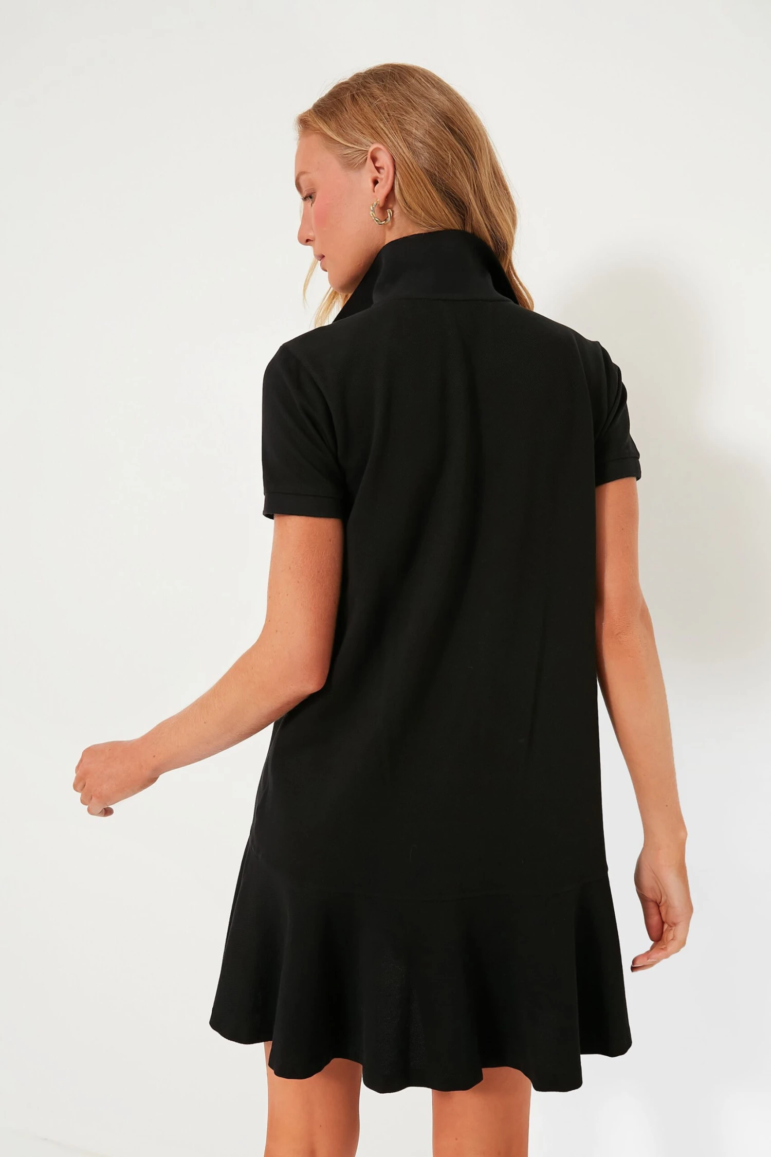 Black Pique May Polo Dress 4 Black Pique May Polo Dress - Image 4