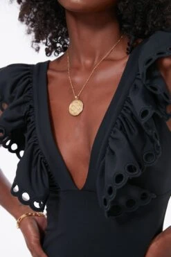 Black Siena Ruffle Scallop One Piece -Loeffler Randall Store LkeXZr4xlbQRz5mNSTYJPr4pjaaHB9UG 1