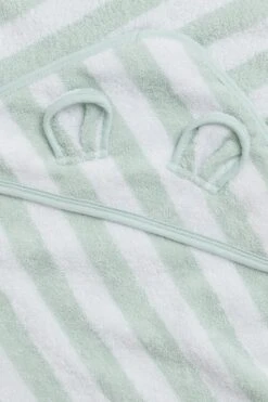 SunnyLife Pastel Green Stripe Baby Critter Towel Wrap -Loeffler Randall Store M328LsXwH2CapNcevUKlcsd9puxNPVV3 1