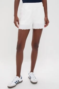White Scallop Performance Jersey Marisa Short