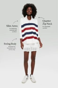 Americana Stripe Martina Quarter Zip 10 Americana Stripe Martina Quarter Zip -Loeffler Randall Store M6TKdZiuXc8bqI03n5sh45w8UutcoZoQ 1