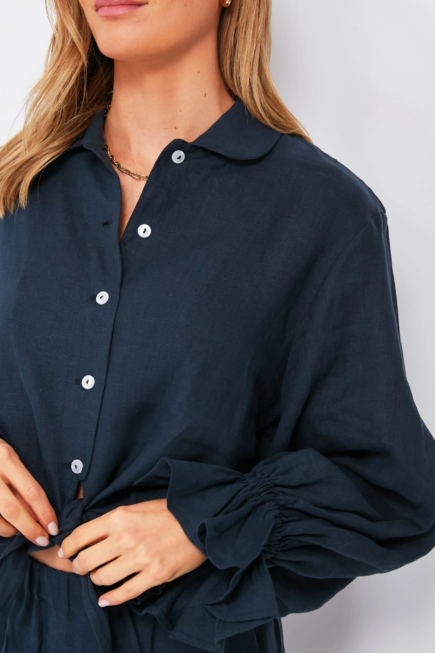 Navy Rumba Linen Lounge Suit 5 Navy Rumba Linen Lounge Suit - Image 5