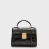 Black Croc Paris Bag