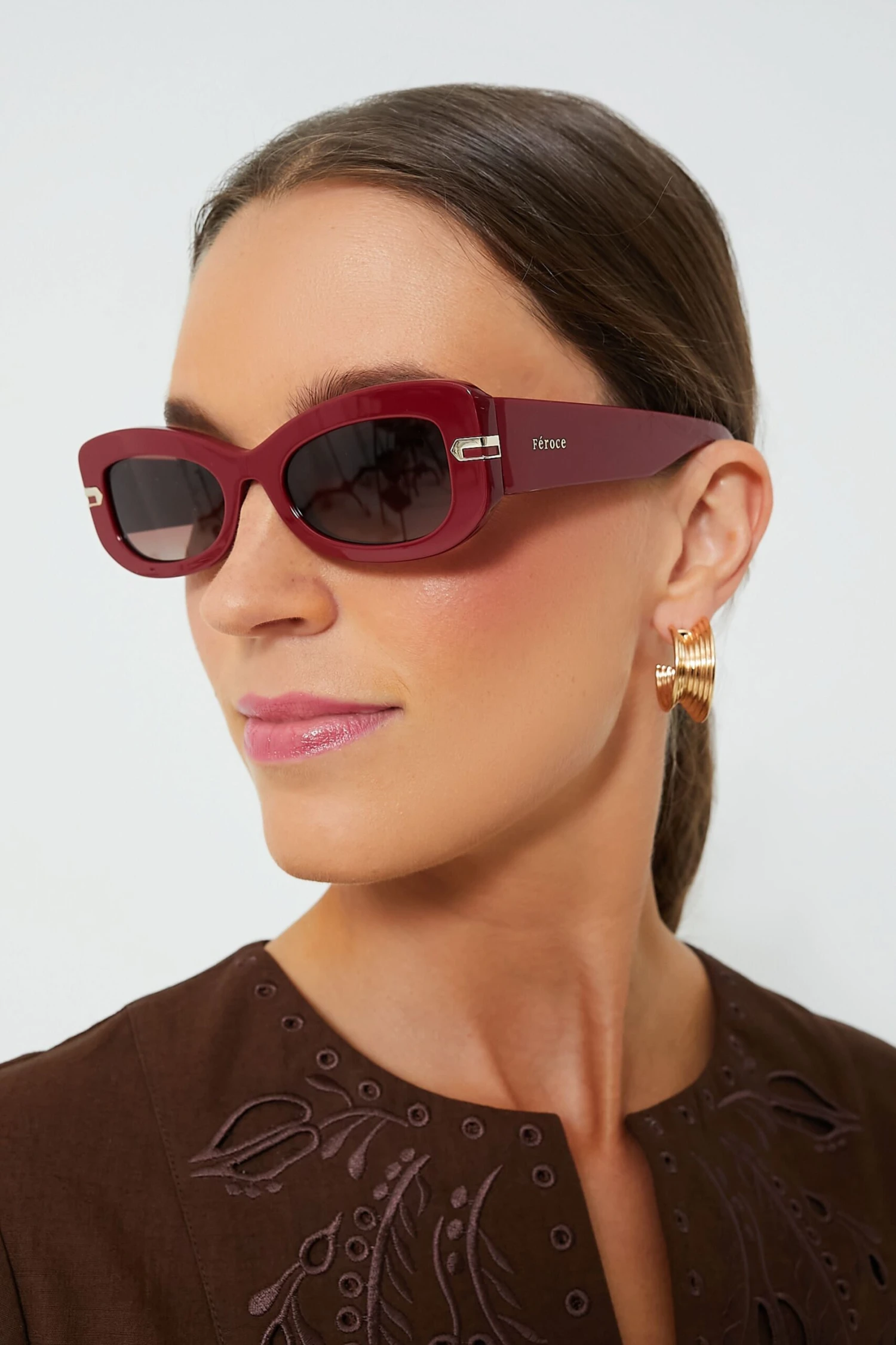 Burgundy Kate Sunglasses 2 Burgundy Kate Sunglasses - Image 2