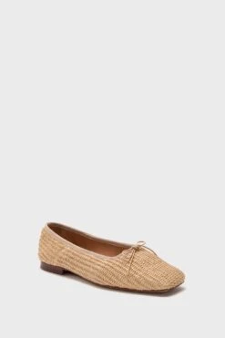 Mansur Gavriel Natural Square Toe Ballerina