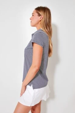 Navy And White Short Sleeve Polo -Loeffler Randall Store MotgS2rzX8JJblyYjQ3plrEv3cHDigNy 1