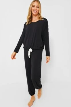Eberjey Black Gisele Slouchy PJ Set