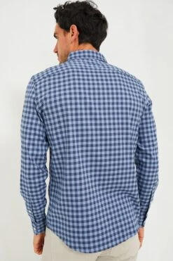 Navy Skies Check Movement Shirt -Loeffler Randall Store N1xhp8U0Yc35Mw9J0BjSOpbzuCHYvgAv 1