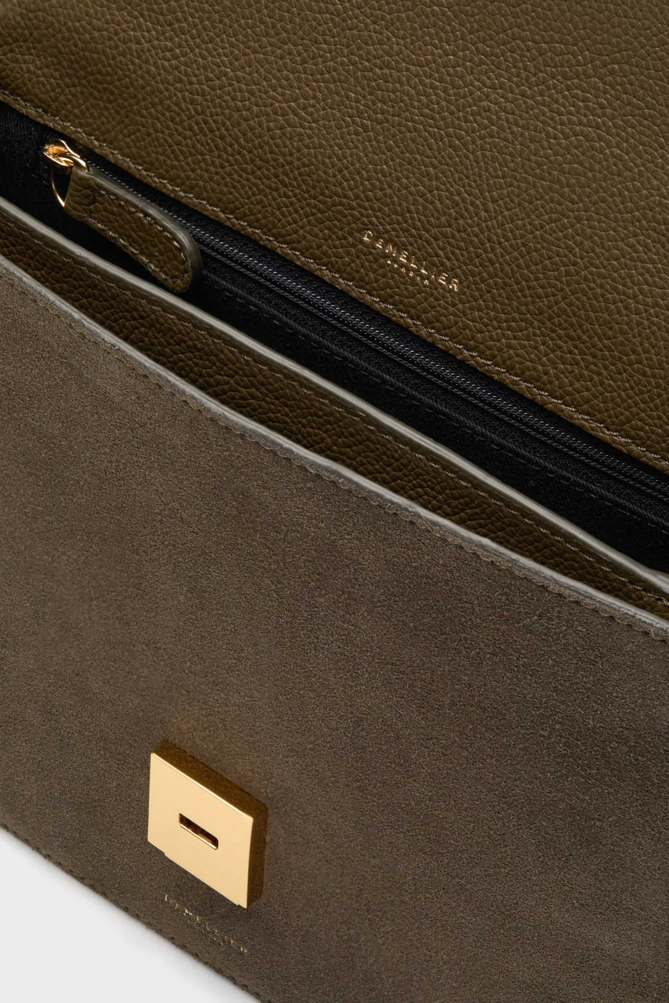 Olive Suede Vancouver Bag 4 Olive Suede Vancouver Bag - Image 4