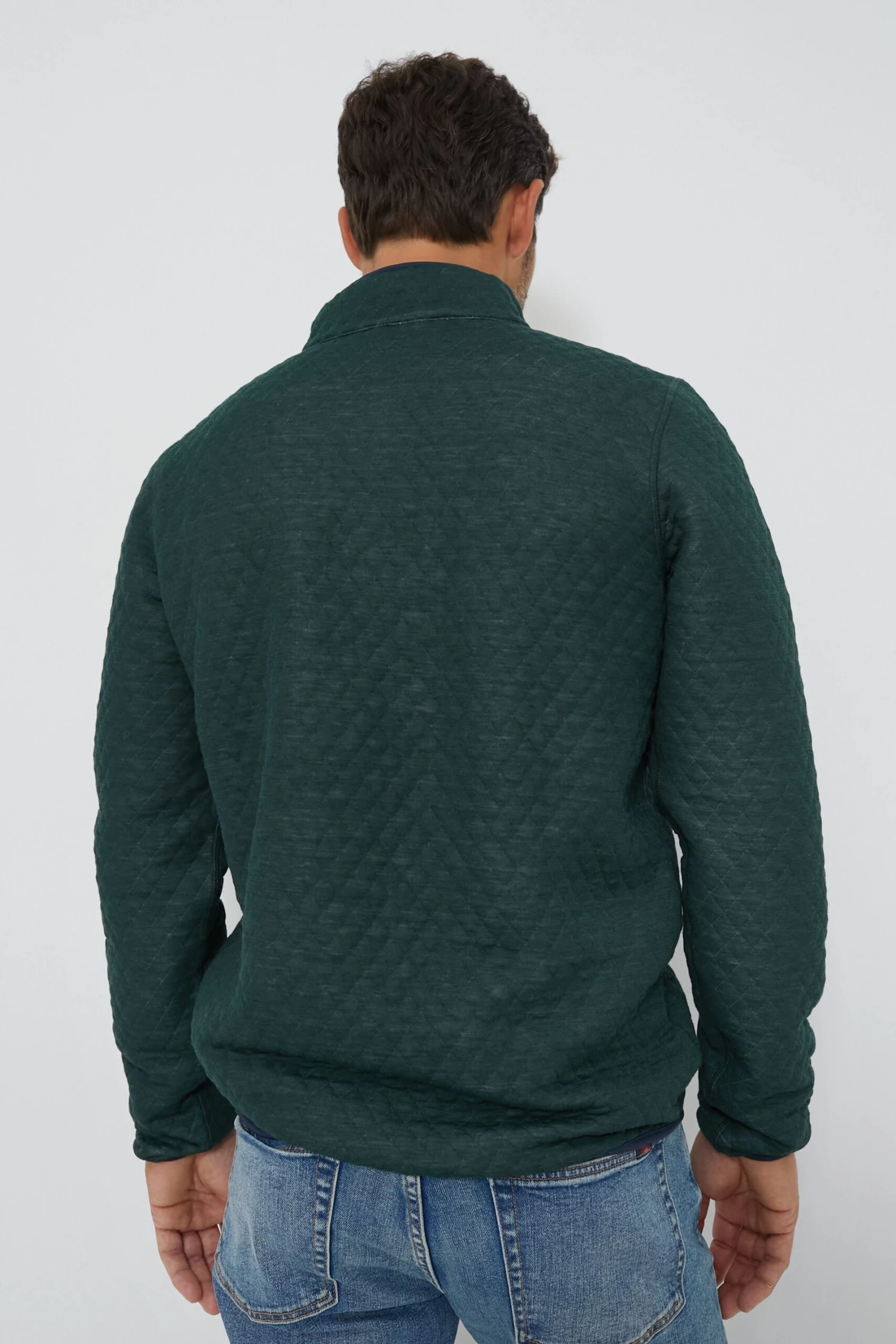 Marine Layer Green Oat Heather Corbet Reversible Pullover 4 Marine Layer Green Oat Heather Corbet Reversible Pullover - Image 4