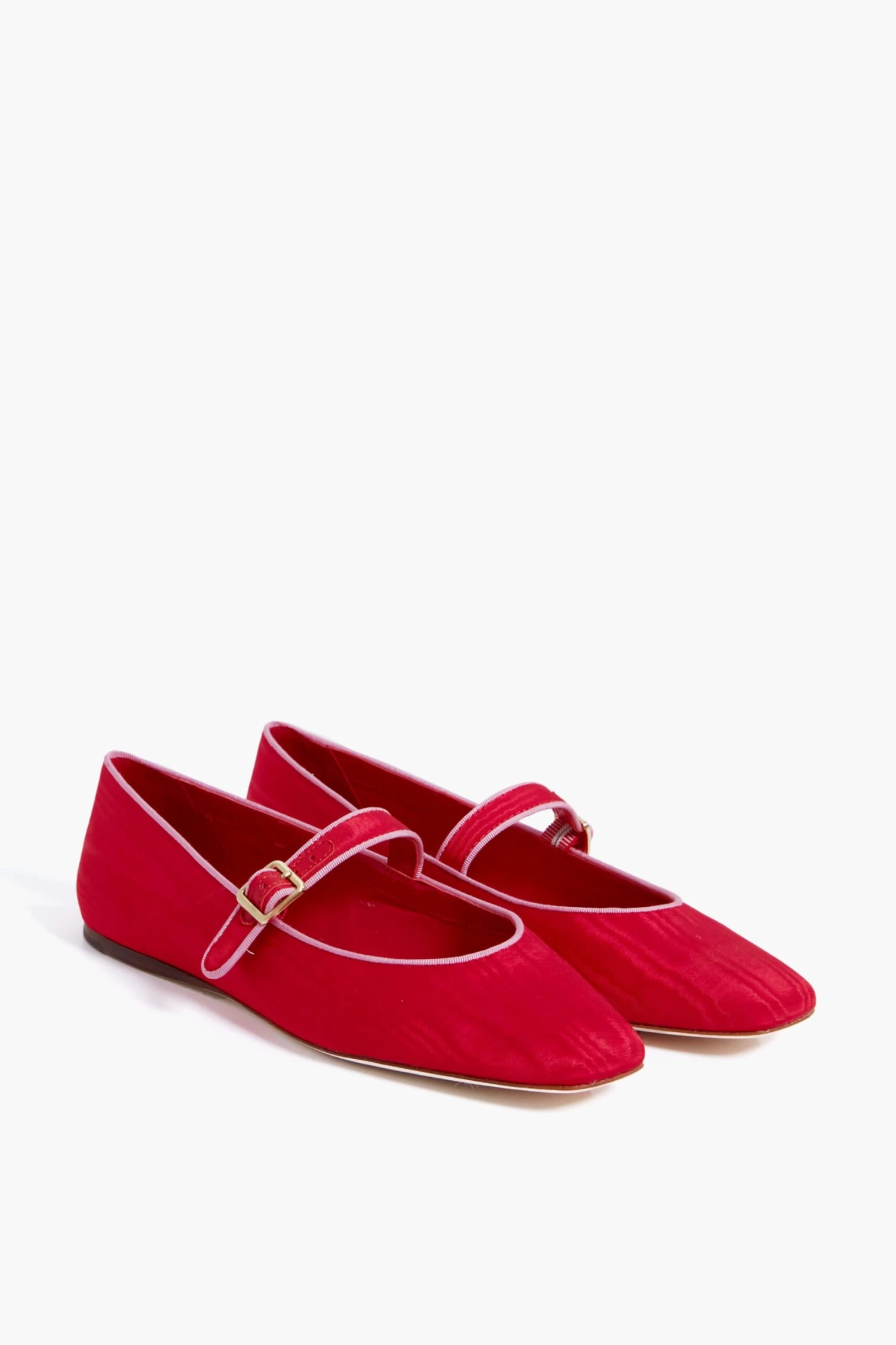 Loeffler Randall Red Moire Ginger Mary Jane Flat 4 Loeffler Randall Red Moire Ginger Mary Jane Flat - Image 4