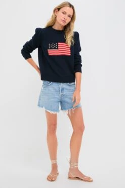 Navy Cropped Cotton Puff Sleeve Americana -Loeffler Randall Store NvsRXlrc77sRC2X2eSlKKK8bPAwIaQGV 1