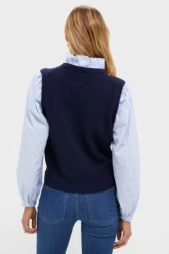 Navy Striped Ella Sweater Blouse -Loeffler Randall Store O2MCD7kdVt3llJs6eL3NqUCZ2q6s9oWt 1