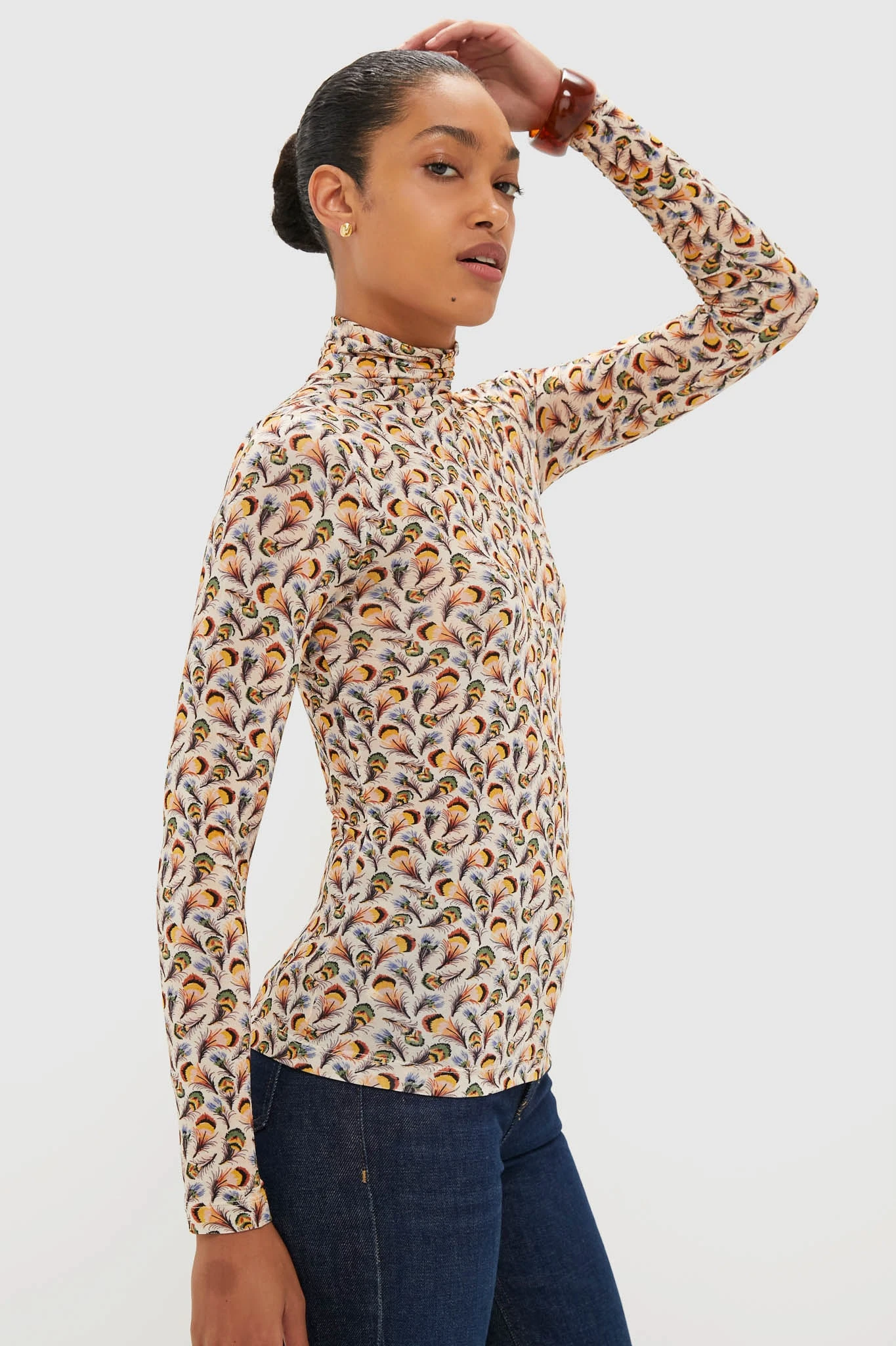 ULLA JOHNSON Swan Aurelia Jersey Long Sleeve Turtleneck Top 3 ULLA JOHNSON Swan Aurelia Jersey Long Sleeve Turtleneck Top - Image 3