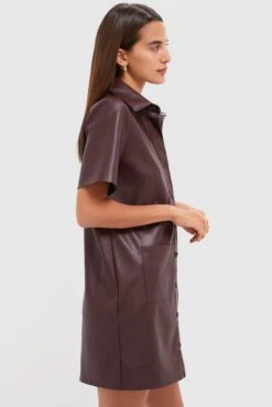 Merlot Leather Violetta Shirt Dress 10 Merlot Leather Violetta Shirt Dress -Loeffler Randall Store OEulR2XHHh4TGD5bvNs6K0tG5nDjoIpT 1