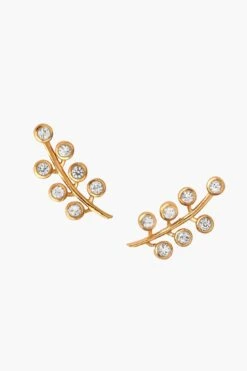 Pave Berry Ear Climber