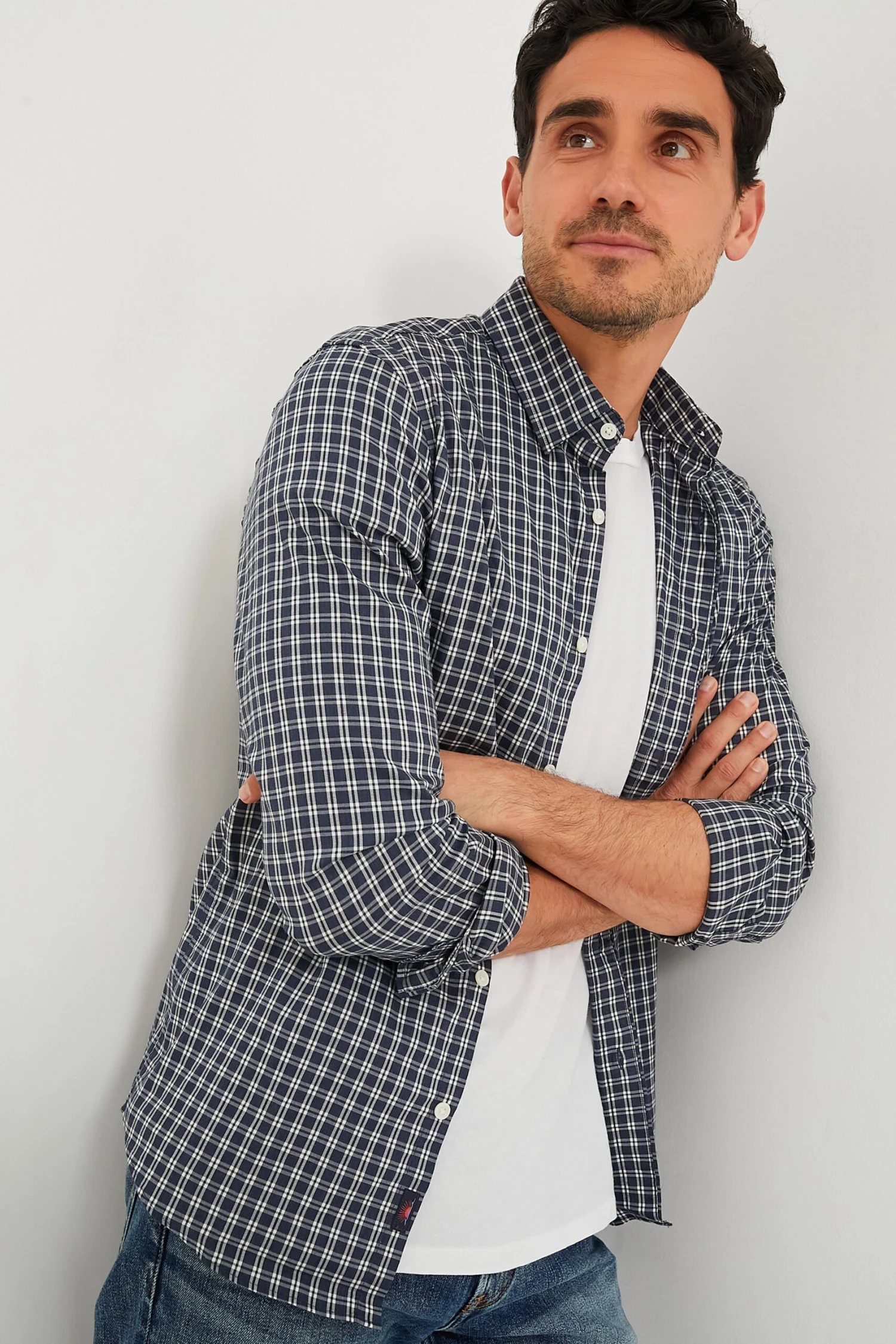 Navy White Check Movement Shirt 6 Navy White Check Movement Shirt - Image 6