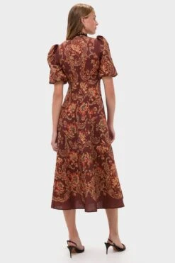 Burgundy Seraphine Midi Dress -Loeffler Randall Store ONFKTthBLPjJdbytfISfM3cH66yFr1Cr 1