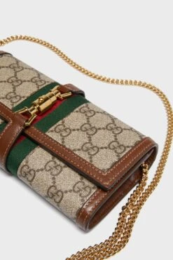 Gucci Beige GG Canvas Jacket 1961 Wallet On Chain -Loeffler Randall Store Oj1gfeAVJT0XbRLDaLb9Lj4V5ZhJij9J 1