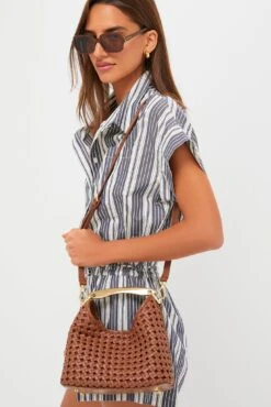 ELLEME Cognac Woven Leather Small Boomerang Bag -Loeffler Randall Store OyrLB9blZ8EhD6SXl9H7Kka4ZNSZXvvc 1