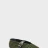 Schutz Garden Green Eliza Shine Flats