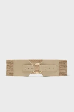 Champagne And Gold Odin Linen Belt