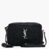 Saint Laurent Black Raffia Camera Bag