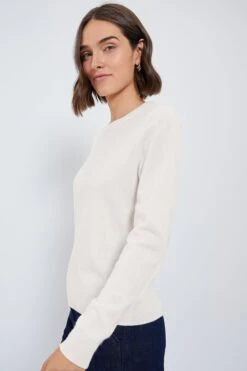 Ivory Cashmere Crewneck Sweater -Loeffler Randall Store PwSaetNTSmYTGjlTTeuPIBsvR41MYVPZ 1