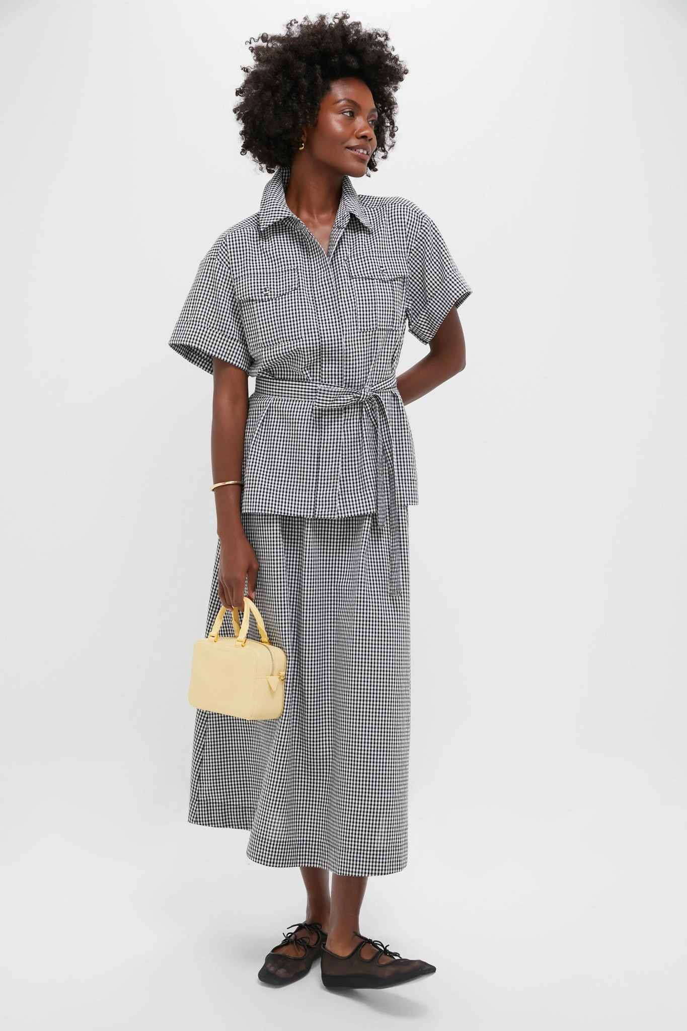 Black Gingham Athena Skirt 2 Black Gingham Athena Skirt - Image 2