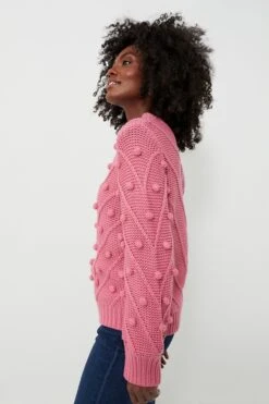 Punchy Pink PomPom Lainey Sweater -Loeffler Randall Store QA1W872sp0rkhnXI7UVmCvmMVofJhPpM 1
