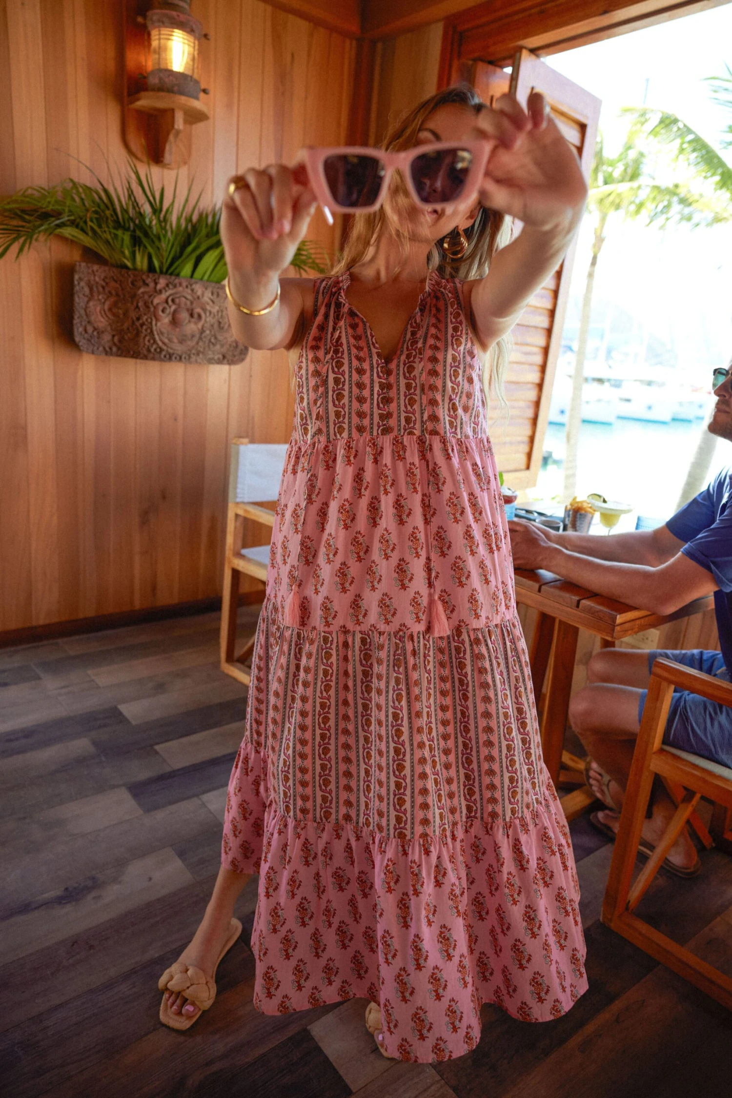 Pink Camellia Salty Paloma Caftan 2 Pink Camellia Salty Paloma Caftan - Image 2