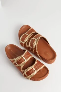 Loeffler Randall Brown Straw Theo Two Band Sandals -Loeffler Randall Store QiKAimMP4JnoPw23obfCYoEcOLgfgMx8 1