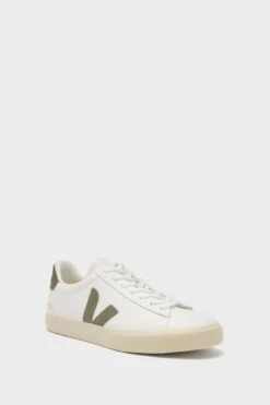 Veja Mens Extra White Kaki Campo Sneakers
