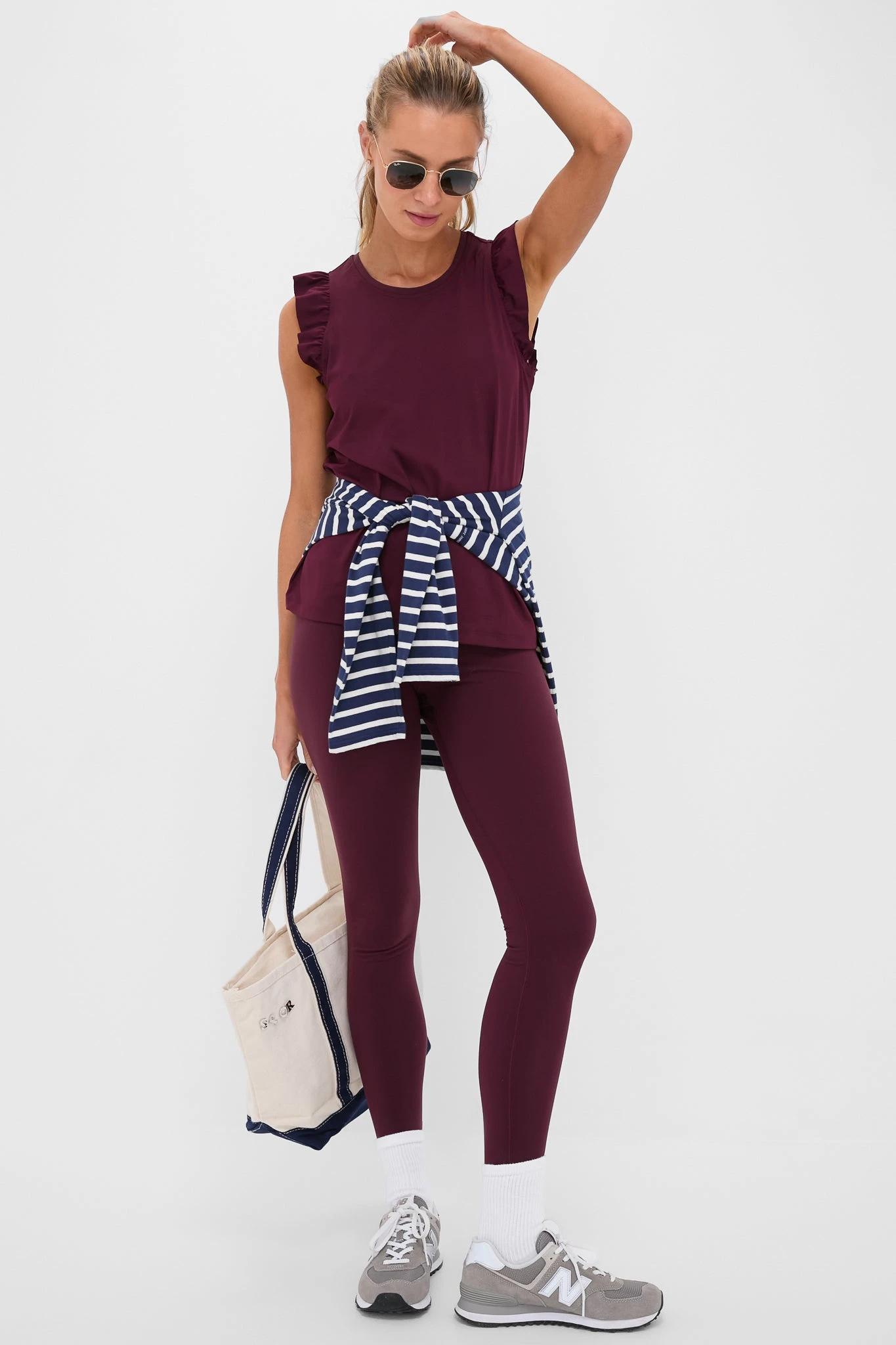 Winetasting Ruffle Performance Jersey Lea Tank 2 Winetasting Ruffle Performance Jersey Lea Tank - Image 2