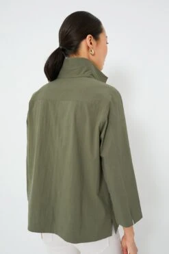 Olive Green Margot Stand Collar Blouse -Loeffler Randall Store RhnnWAbPXE8P9cyocnVgb7InlD0WVKHl 1