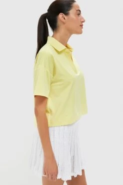 Lemongrass Cropped Performance Jersey Caroline Polo -Loeffler Randall Store Rz2b02vfp1UIe3vS8HG501lX4BiW6dgr 1