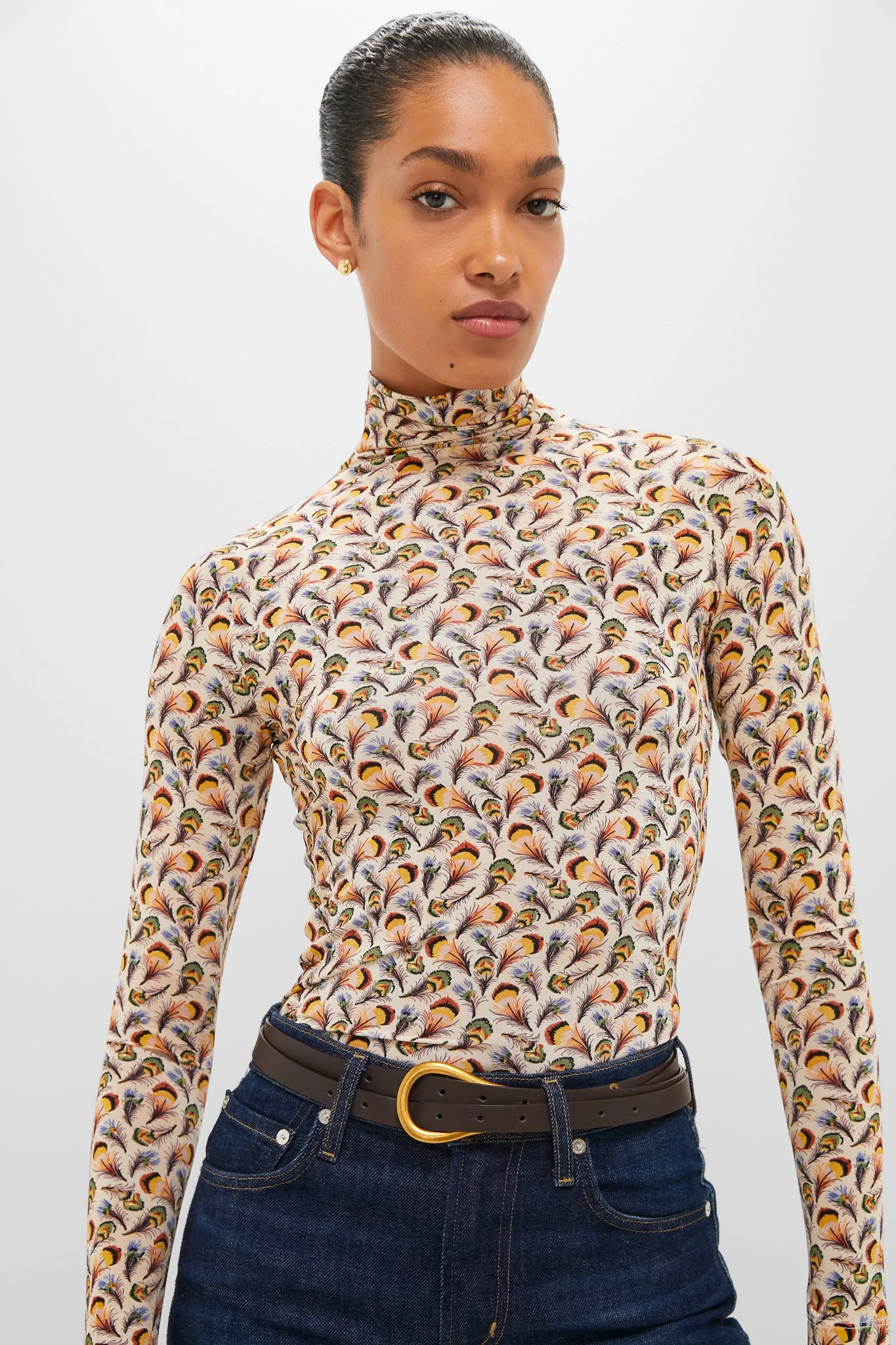 ULLA JOHNSON Swan Aurelia Jersey Long Sleeve Turtleneck Top 1 ULLA JOHNSON Swan Aurelia Jersey Long Sleeve Turtleneck Top