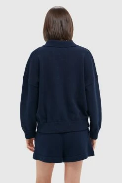Navy Knit Bode Polo Sweater -Loeffler Randall Store SFApHgrHScFep6hGSmSmjqq2ZorxJjv5 1